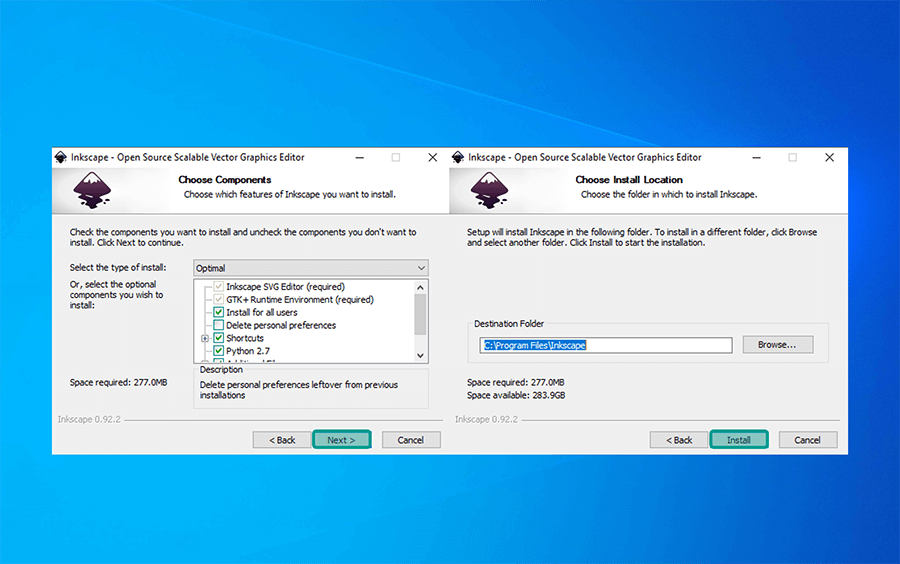 Mulai Pasang Inkscape