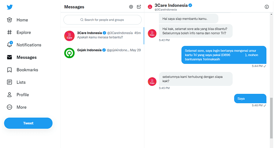 Menanyakan Umur Kartu Tri di Sosmed