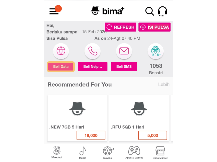 Opsi Beli Data Streaming