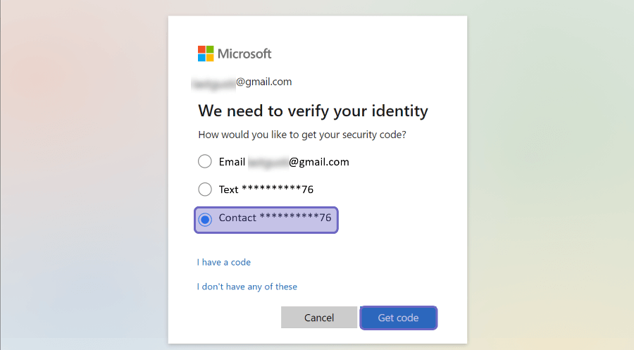 Opsi Contact Outlook