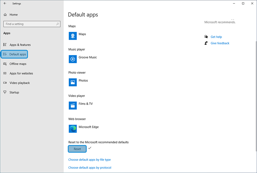 Contoh Reset Aplikasi ke Default