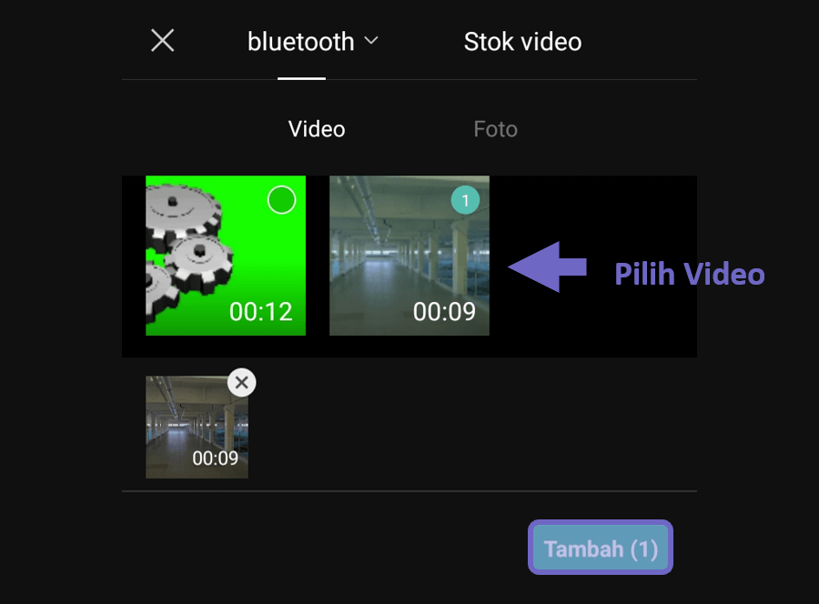 Tambahkan Video ke Capcut