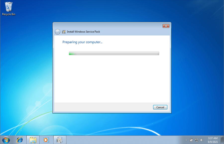 Proses Instalasi SP1 Windows