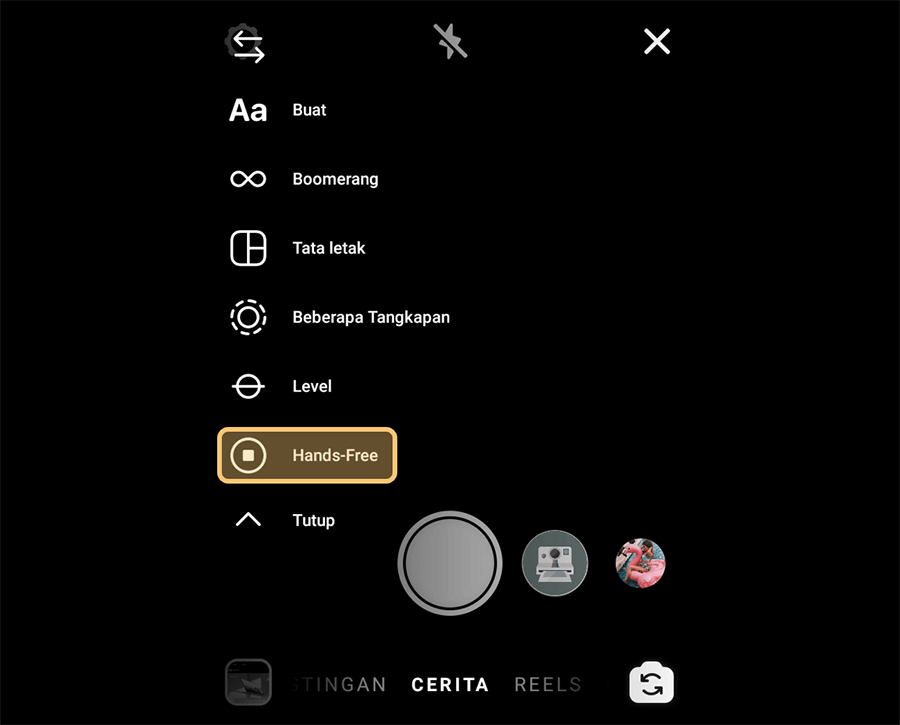 Fitur Handsfree IG