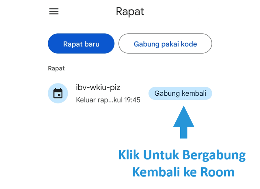 Contoh Keluar Google Meet HP