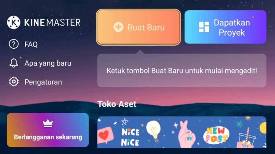 Opsi Buat Baru Kinemasters
