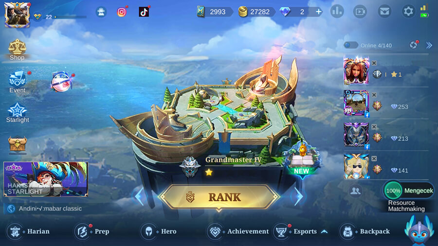 Contoh Ranked Mobile Legends