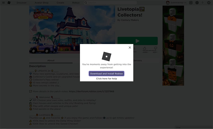 Opsi Download dan Install Roblox