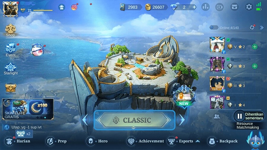 Pilih Mode Pertandingan Mobile Legends