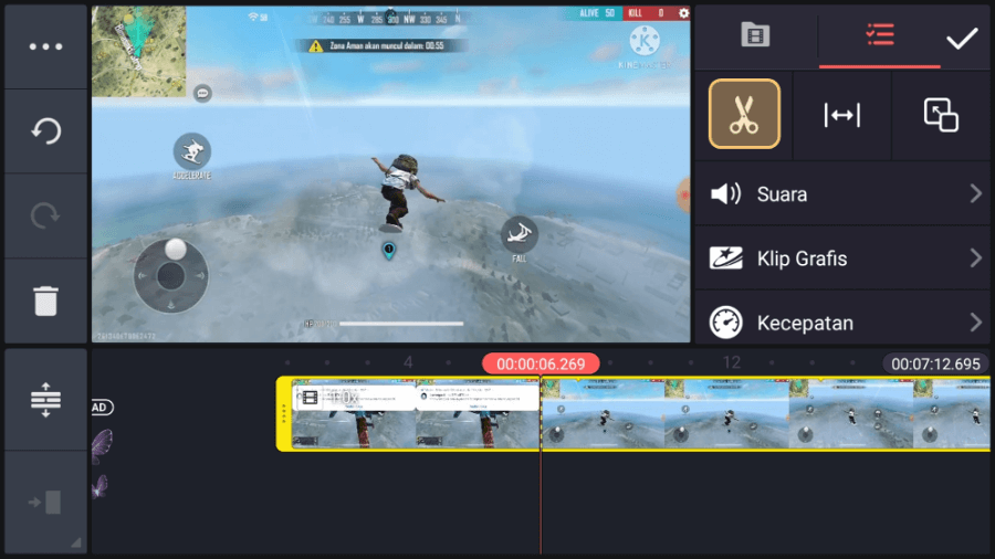 Pilih Tool Cropping Kinemasters