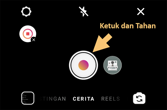 Tombol Rekam Kamera IG