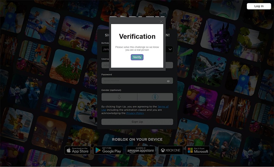 Opsi Verify Roblox