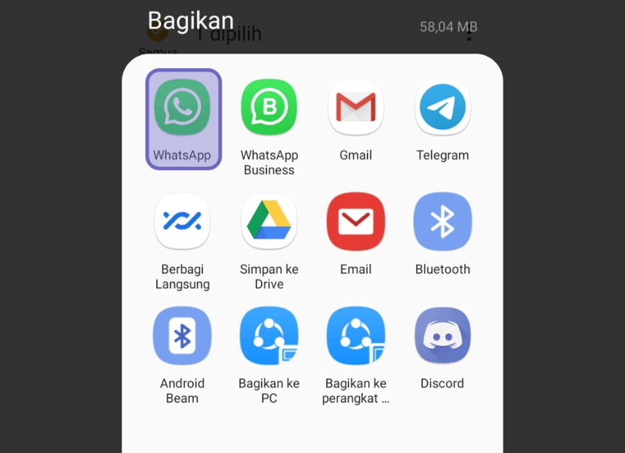 Bagikan File Mentahan di WA