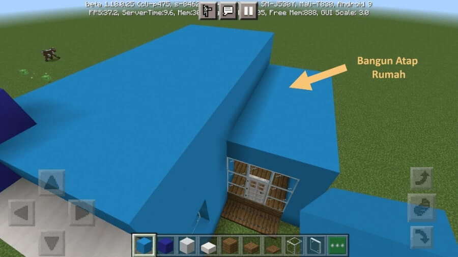 Contoh Buat Atap Rumah di Minecraft