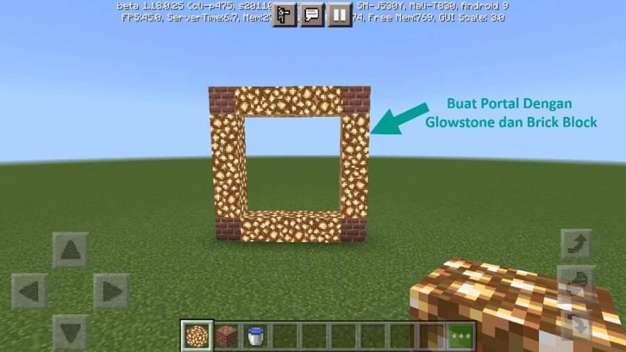Bangun Portal Dengan Glowstone