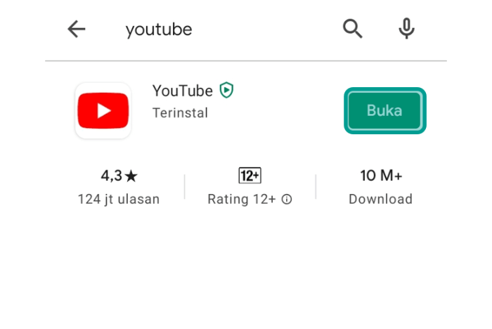 Buka Aplikasi Youtube HP