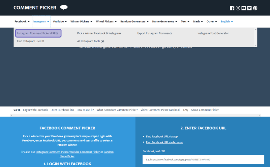 Kunjungi Instagram Comment Picker