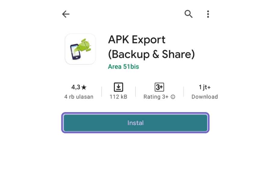 Pasang Aplikasi Export