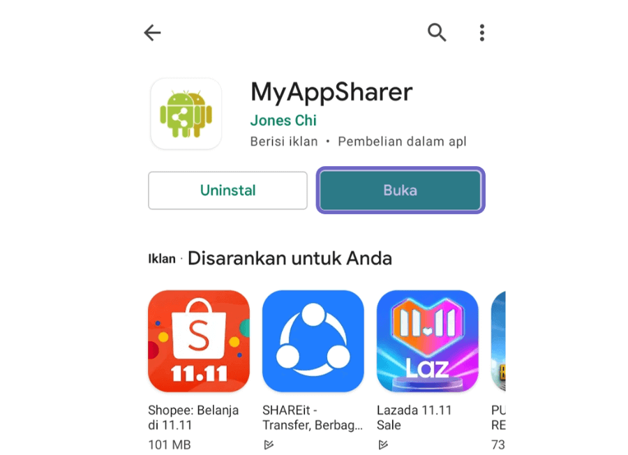Aplkasi MyAppSharer