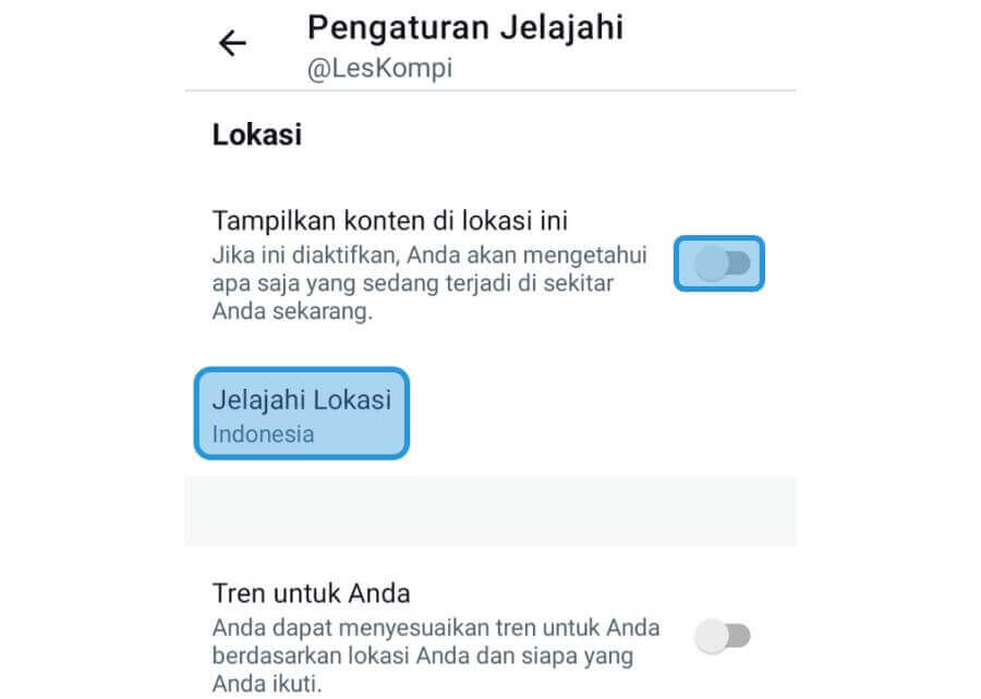 Ketuk Menu Jelajahi Lokasi