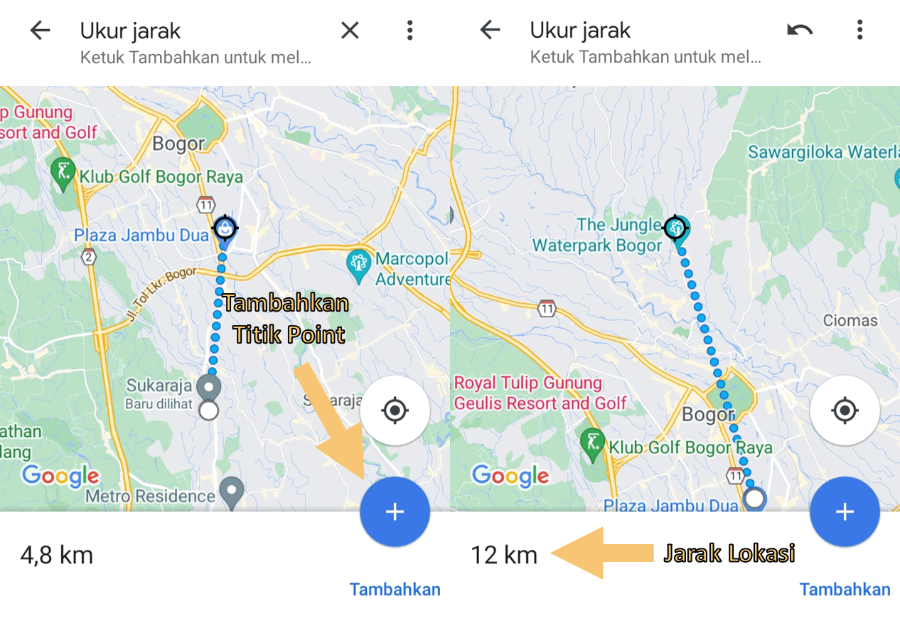 Cek Total Jarak di Google Maps