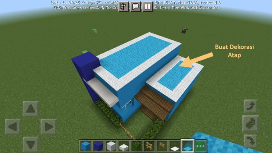 Membuat Lagi Dekorasi Atap Minecraft