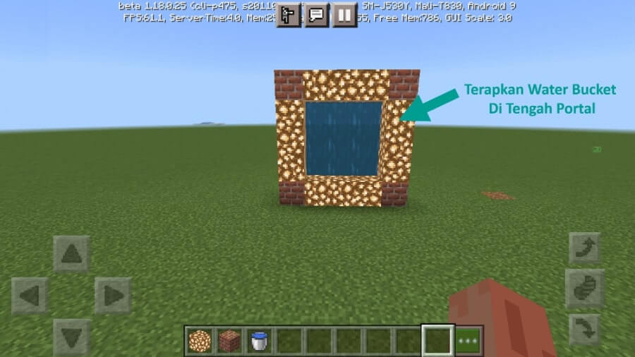 Gunakan Water Bucket di Minecraft