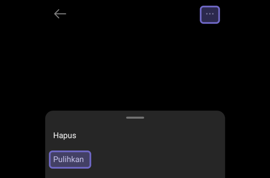 Opsi Restore IGTV