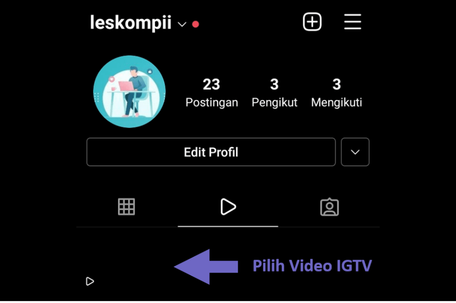 Pilih Video IGTV yang Diinginkan