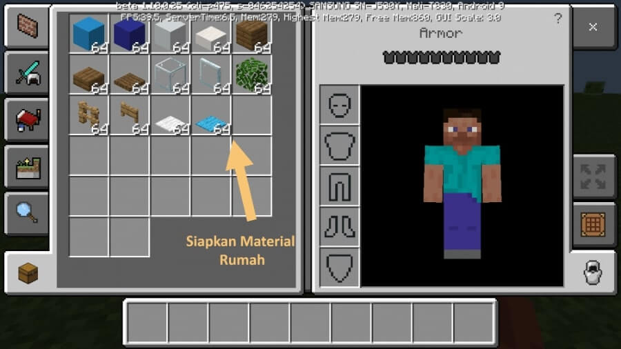 Mempersiapkan Material Rumah Minecraft