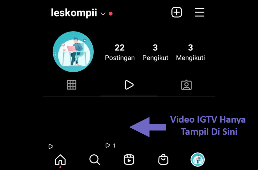 Video IGTV Muncul di Tab Play