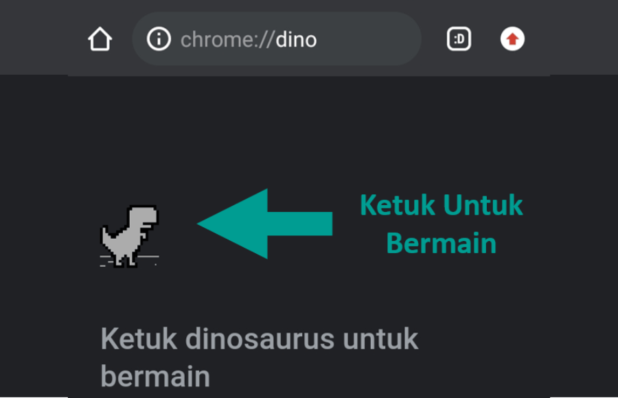 Masukkan Perintah Dinosaurus di Chrome