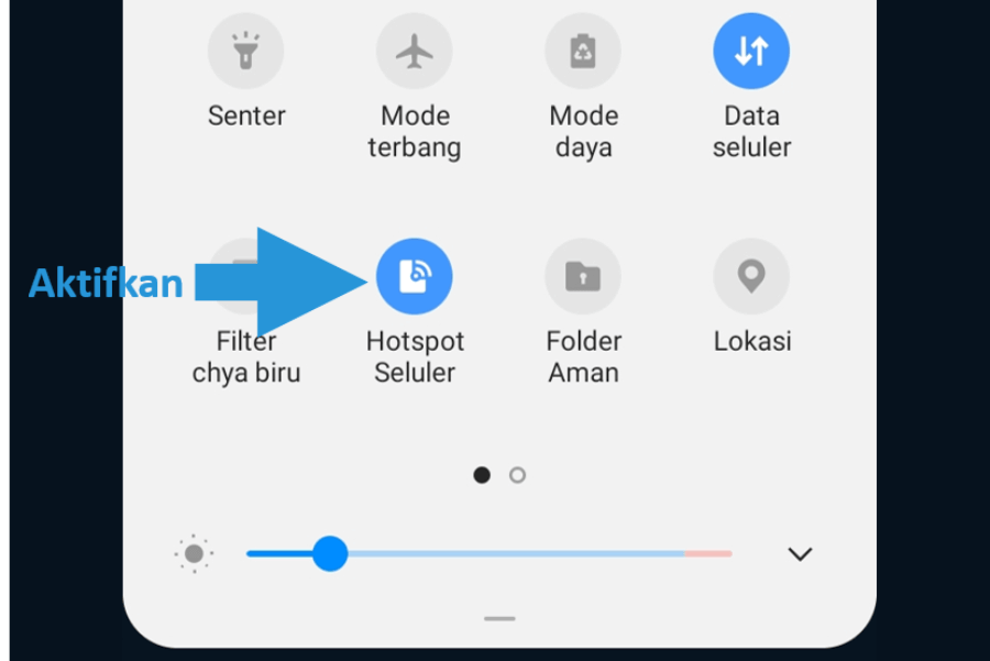 Aktifkan Hotspot di Perangkat Pertama