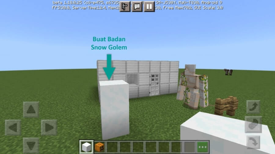Buat Tubuh Snow Golem