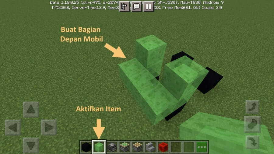 Body Depan Mobil di Minecraft