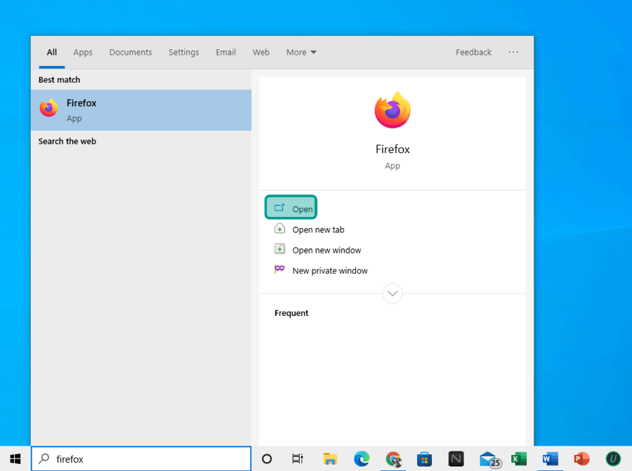 Buka Terlebih Dulu Firefox