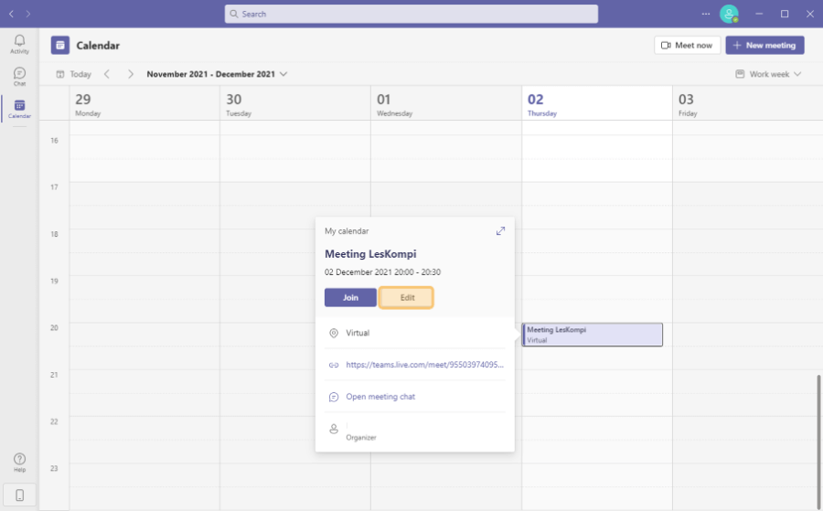Edit Jadwal Meeting di Microsoft Teams