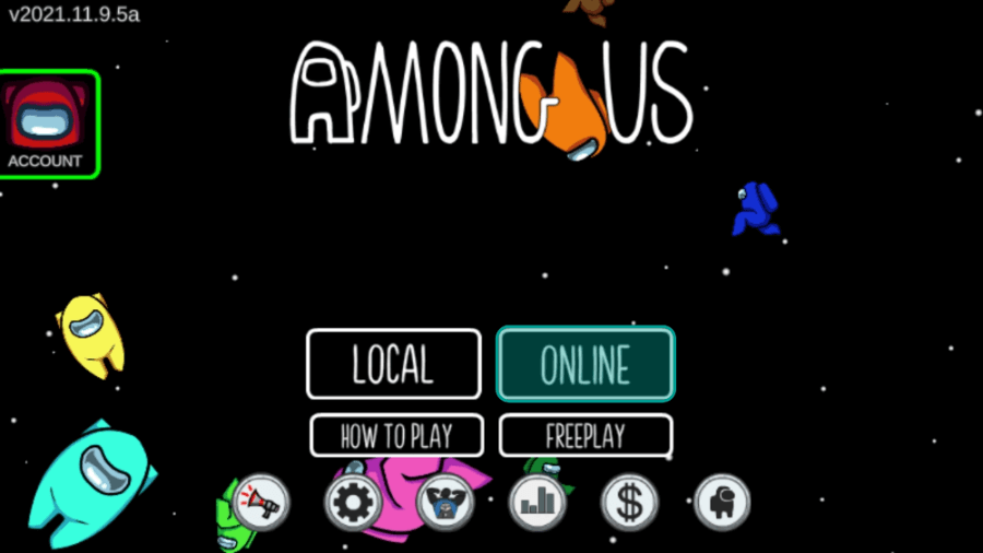 Ketuk Tombol Online di Among US