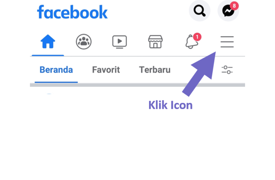 Klik Icon More Option di FB