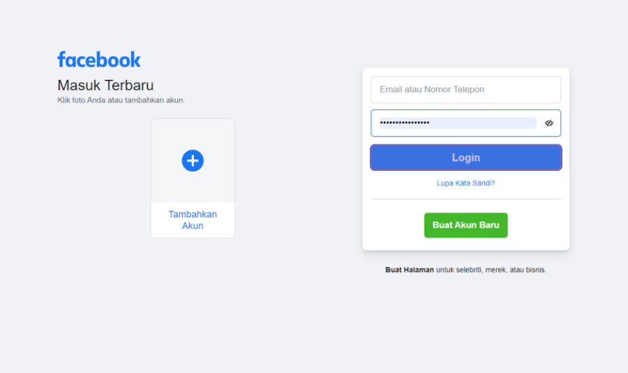Login Akun Facebook di Komputer