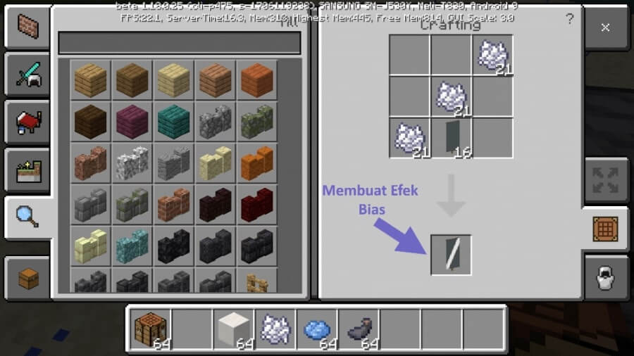 Membuat Efek Bias Cermin Minecraft