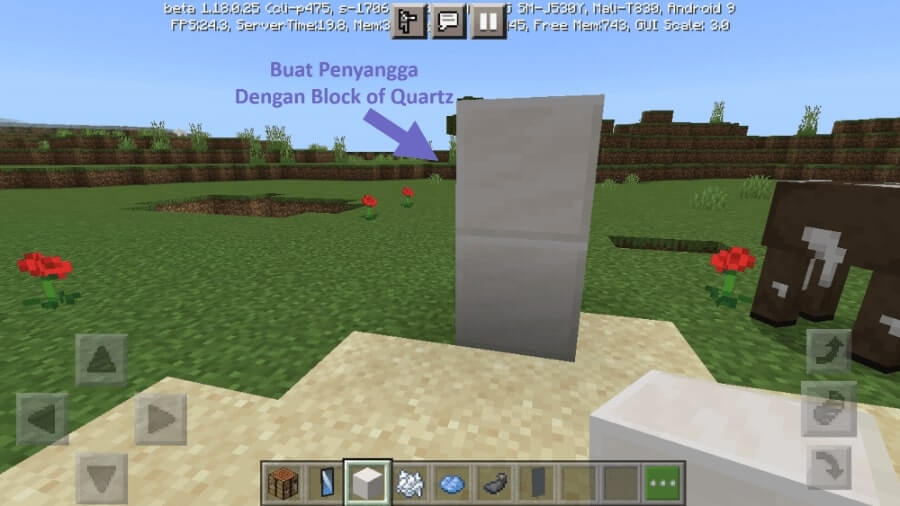 Buat Penyangga Cermin Minecraft