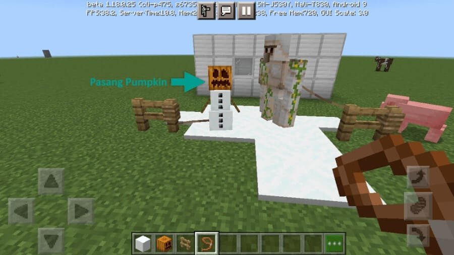 Pasang Pumpkin Snow Golem