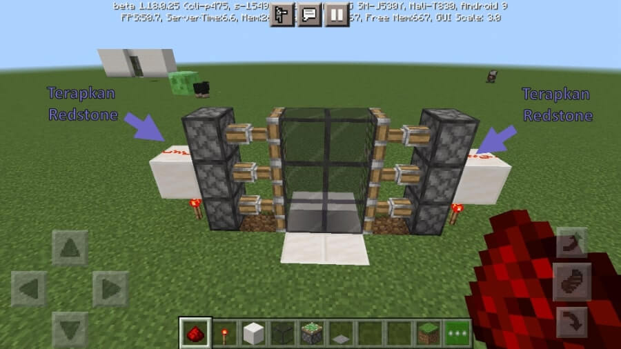 Pasang Redstone di Atas Block Minecraft