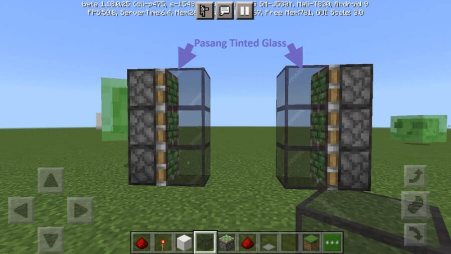 Memasang Tinted Glass Minecraft