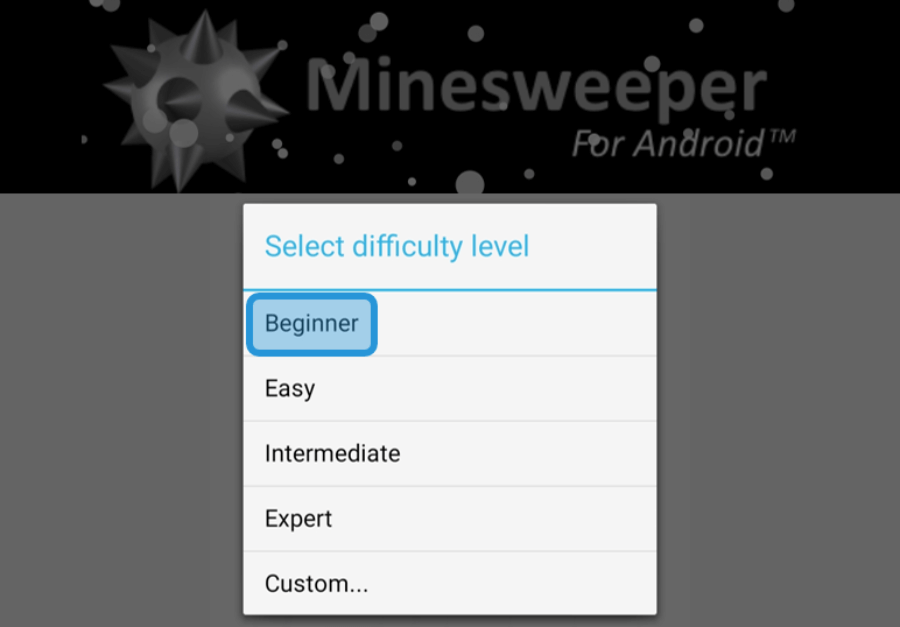 Level Permainan Minesweeper Android