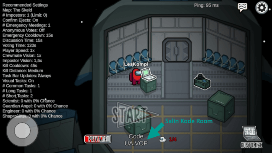 Copy Kode Room Among US