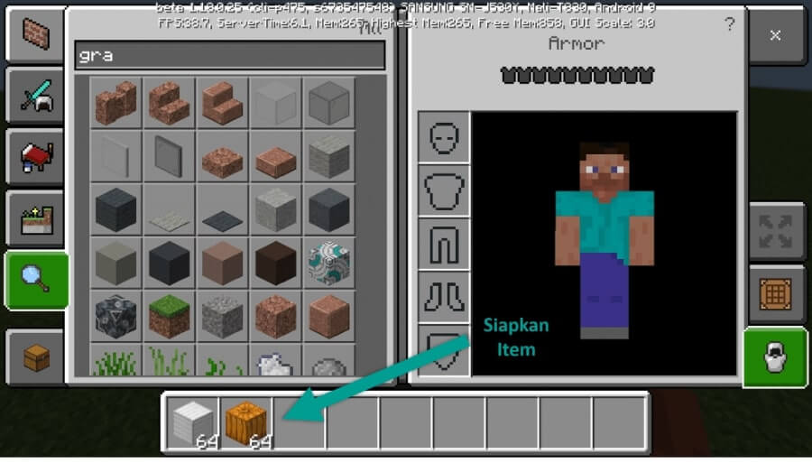 Persiapkan Item Iron Golem