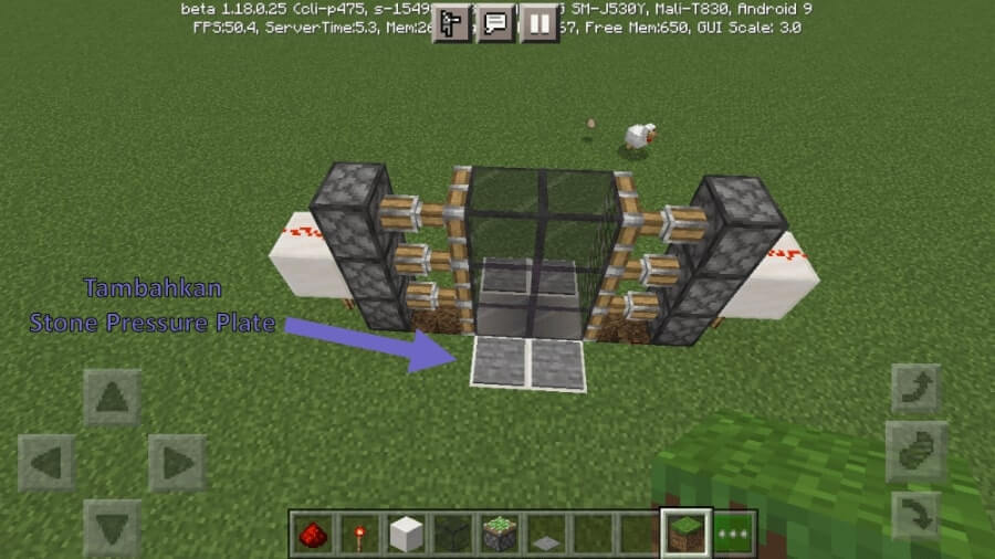 Tambahkan Stone Pressure Plate di Minecraft
