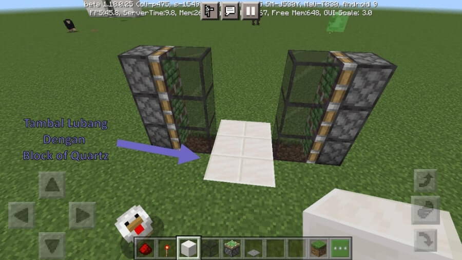 Isi Lubang Dengan Block of Quartz